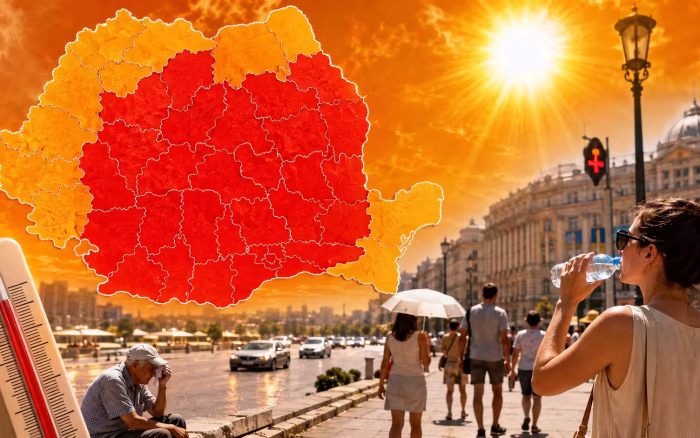 Cod roșu de caniculă în aproape toată țara. Temperaturile ajung la 41 de grade