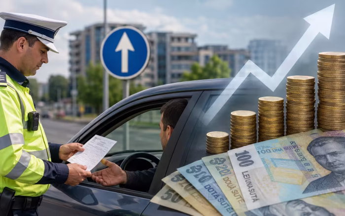 Cresc amenzile de circulație de la 1 iulie. Punctul de amendă ajunge la 216,25 lei