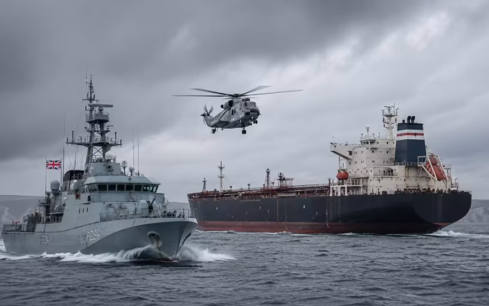 Forțele armate britanice au interceptat un petrolier rusesc în Canalul Mânecii