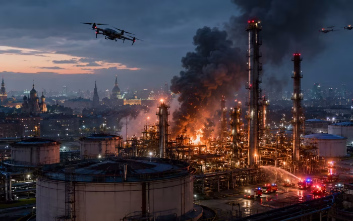 Ucraina atacă din nou o rafinărie din Moscova