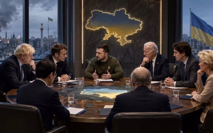 Liderii G7 discută cu Zelenski despre Ucraina