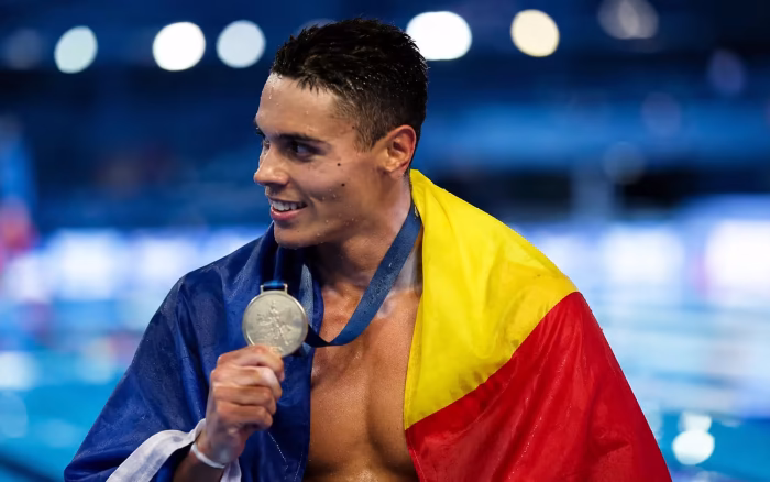 David Popovici, argint la 50 m liber la Trofeo Settecolli și nou record național