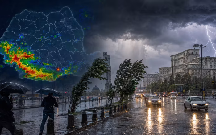 ANM: Cod Galben de instabilitate atmosferică în vestul, sudul țării și în București