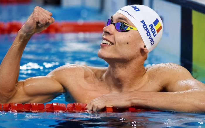 David Popovici, aur la 100 m liber la Trofeul Settecolli, cu record al competiției
