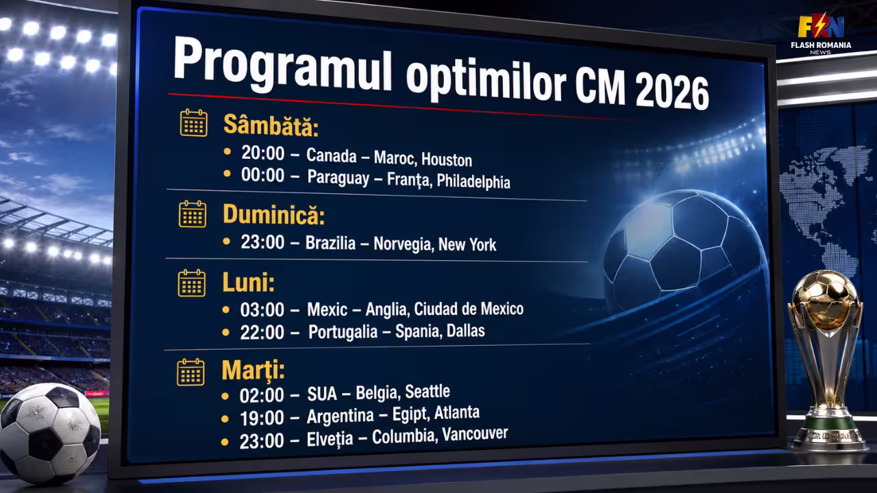 Cupa Mondială 2026: tabloul optimilor este complet. Program de foc cu Portugalia – Spania și Mexic – Anglia