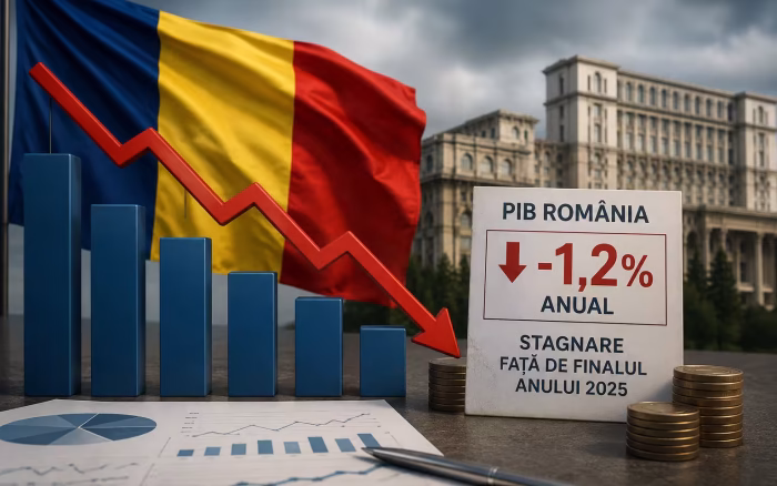 INS: Economia României a scăzut cu 1,2% în primul trimestru din 2026