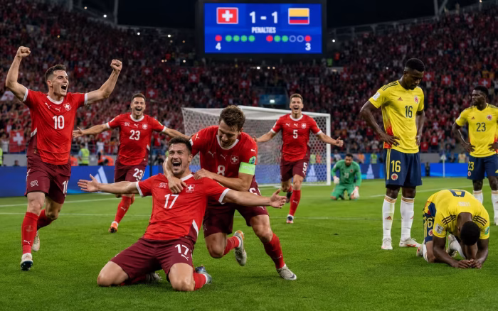 CM 2026: Elveția elimină Columbia la penalty-uri și completează tabloul sferturilor de finală