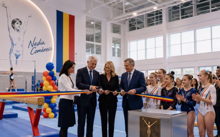 Sala „Nadia Comăneci”, inaugurată la 50 de ani de la primul 10 olimpic
