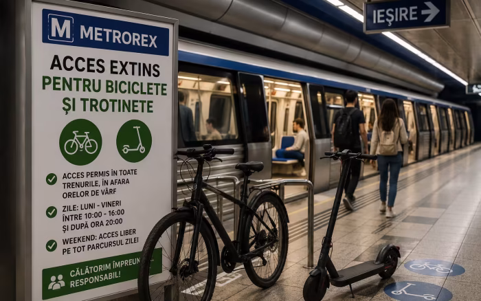Bicicletele și trotinetele primesc un nou interval la metrou