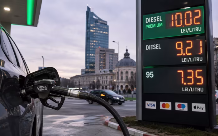 Motorina premium a trecut de 10 lei pe litru. Un plin ajunge la peste 500 de lei