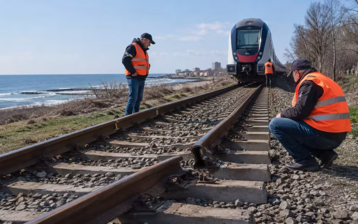 Trafic feroviar blocat pe litoral: șină ruptă între Eforie Nord și Eforie Sud