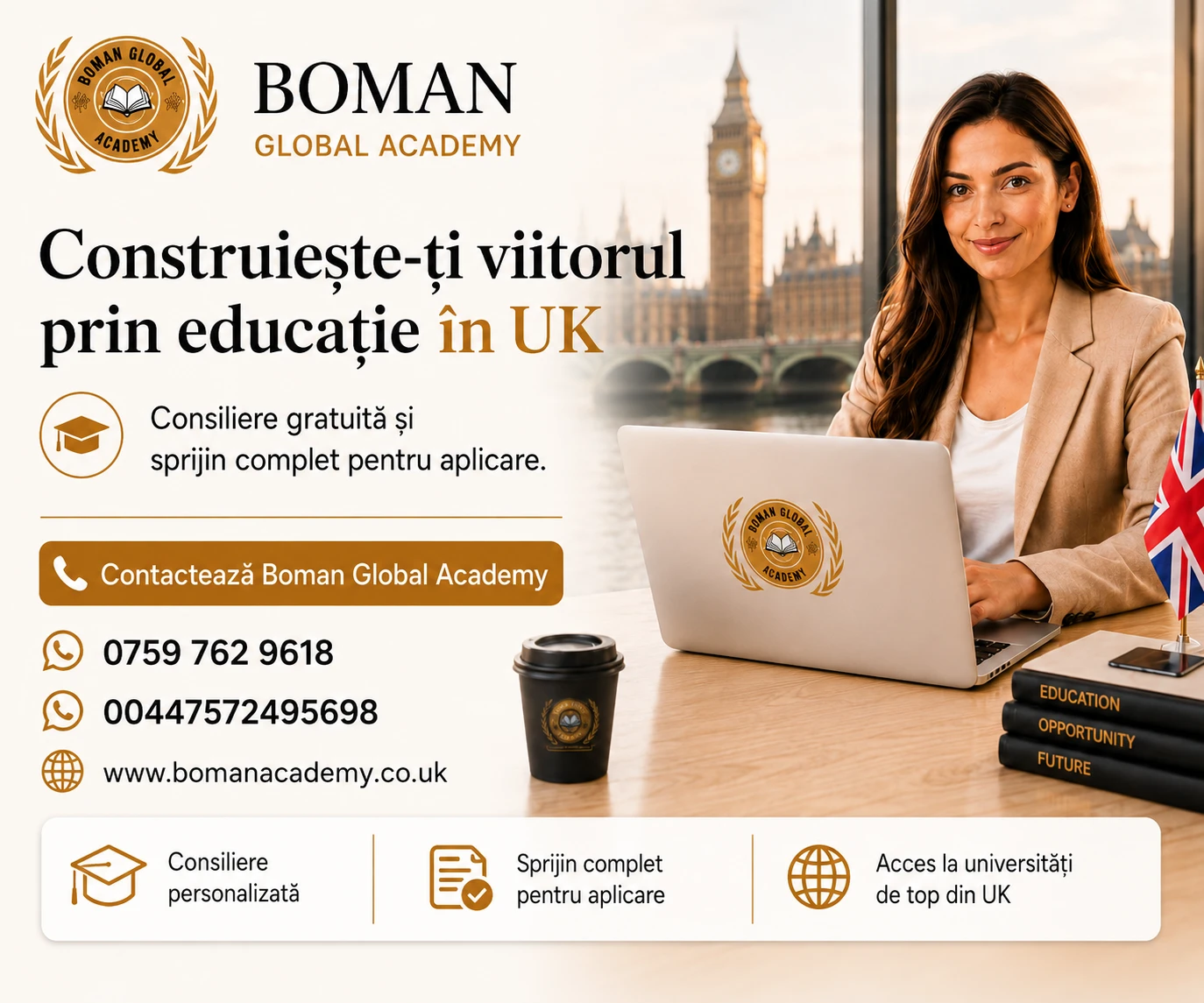 Boman Global Academy - Construiește-ți viitorul prin educație în UK