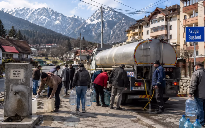 Cartiere din Bușteni și o parte din Azuga au rămas fără apă potabilă