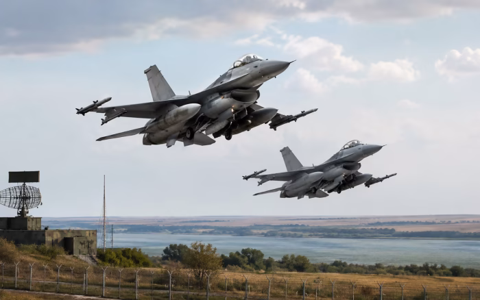 Două avioane F-16, ridicate după o alertă în Tulcea