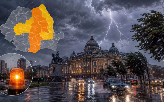 Furtunile revin în forță. Coduri galben și portocaliu în 24 de județe și București