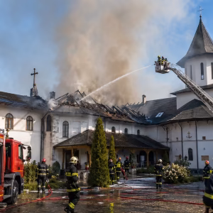 Incendiu mortal la Mănăstirea Bisericani