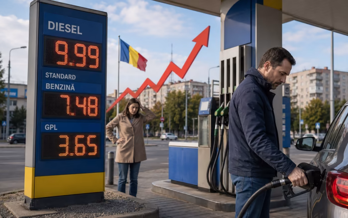 Motorina a ajuns la 9,55 lei pe litru și se apropie din nou de pragul de 10 lei