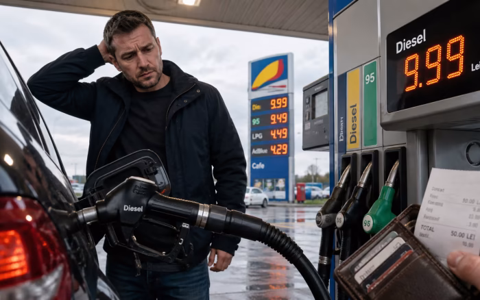 Motorina se apropie de 10 lei pe litru. Carburanții s-au scumpit din nou