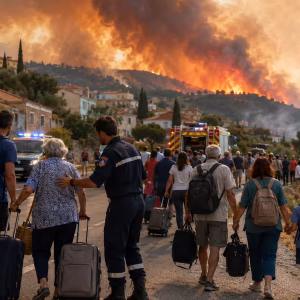 Peste 250.000 de persoane, evacuate din Franța și Spania din cauza incendiilor