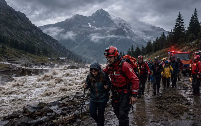 Viitură în Munții Făgăraș. Peste 50 de persoane au fost evacuate din Valea Rea
